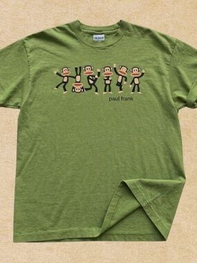 Gildan Green Paul Frank Julius Monkey Graphic Tee